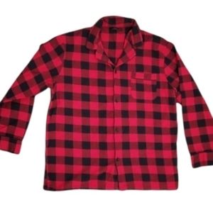 Noble Mount Red Plaid Flannel Button Up Shirt